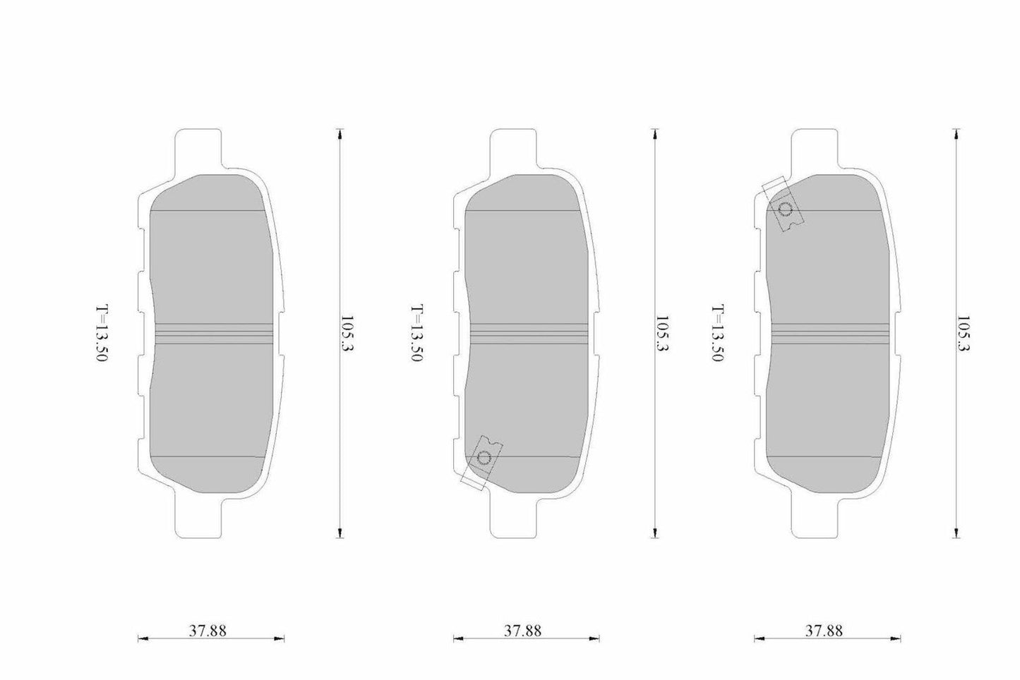 Bosch Brake Pad Set REAR DB1509BL - 350Z 06-08 NON-BREMBO