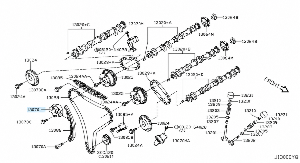 Genuine Nissan Primary Timing Chain Tensioner – 370Z – 13070-1MR0A