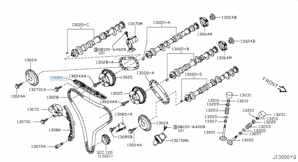 Genuine Nissan Upper Timing Chain Guide – 350Z / 370Z – 13085-JK20A