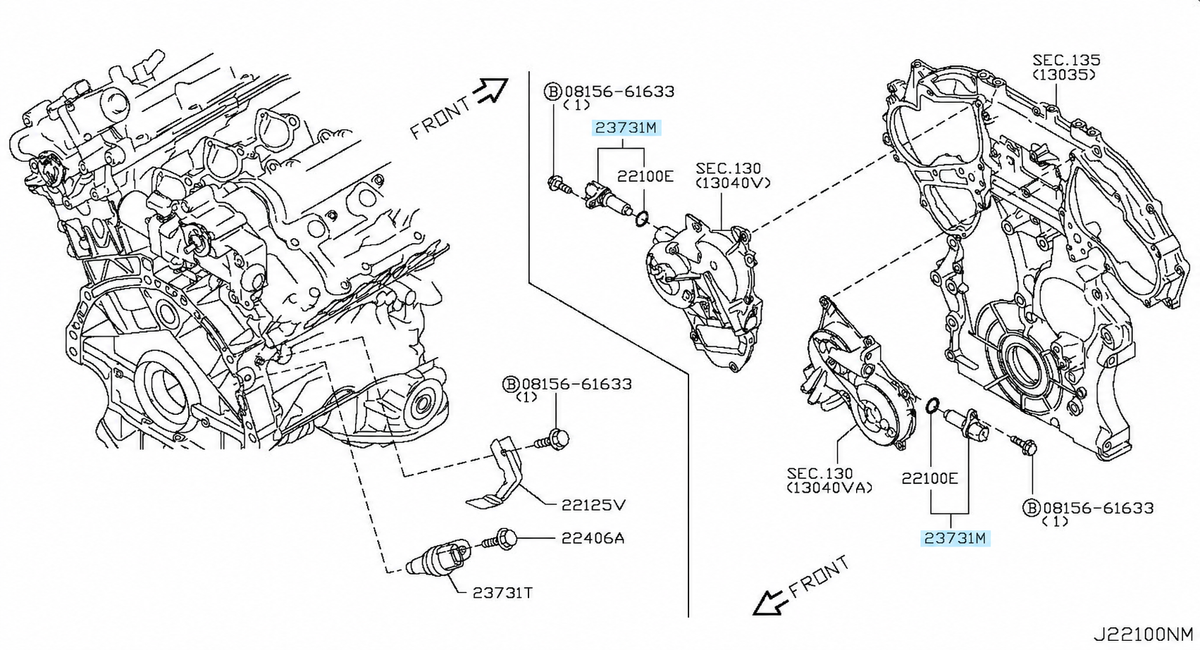 Genuine Nissan Camshaft Position Sensor 23731-EY00B – 370Z