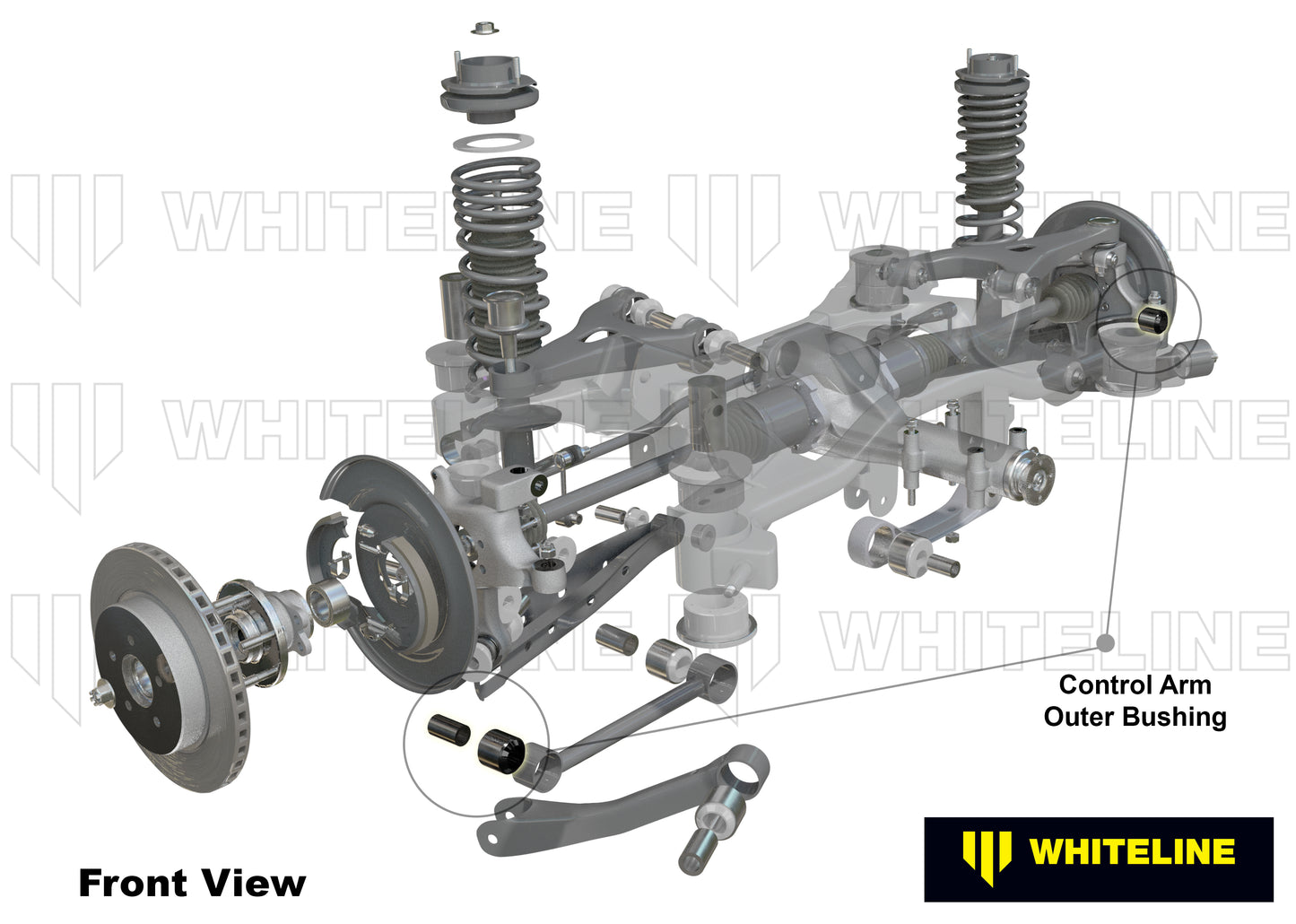 Whiteline Performance Rear Axle Control Arm Lower Front - Outer Bushing Kit W62999 - 350Z / 370Z