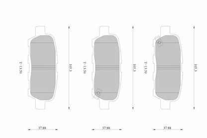 Bosch Brake Pad Set REAR DB1509BL - 350Z 06-08 NON-BREMBO