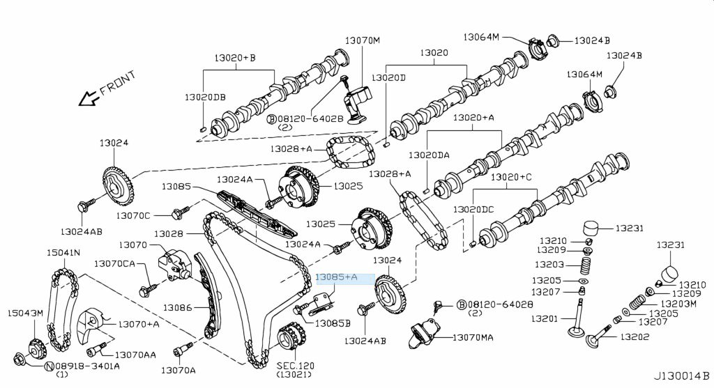 Genuine Nissan LH Timing Chain Guide – 370Z – 13085-EY00A