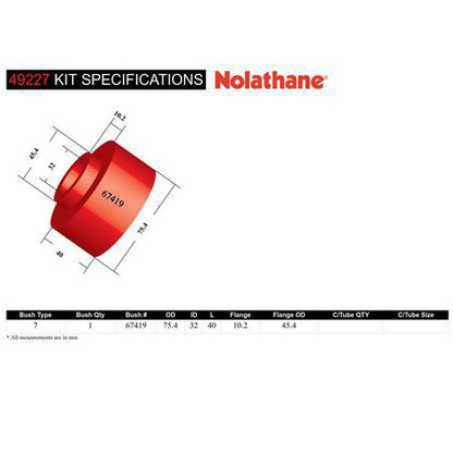 Nolathane Rear Differential Mount Rear Bushing Kit 49227 - 350Z / 370Z