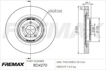 Fremax Brake Disc Rotor BD-4270 - 370Z AKEBONO