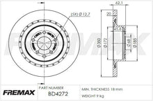 Fremax BD-4272 Pair Brake Rotor - 370Z AKEBONO
