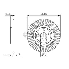 Bosch Disc Brake Rotor BD1800 (0986479T02) - 370Z AKEBONO