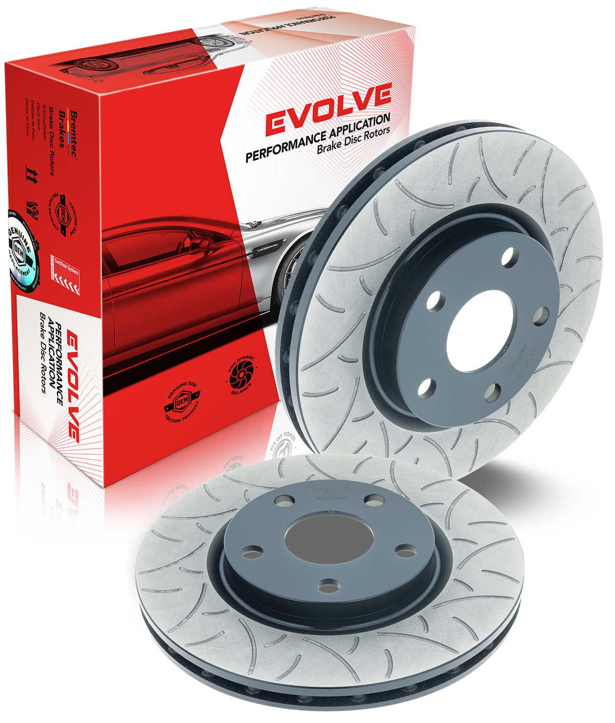 Bremtec Evolve Performance+ Rear Brake Rotor Pair - Nissan 350Z Brembo - BDR17356EV