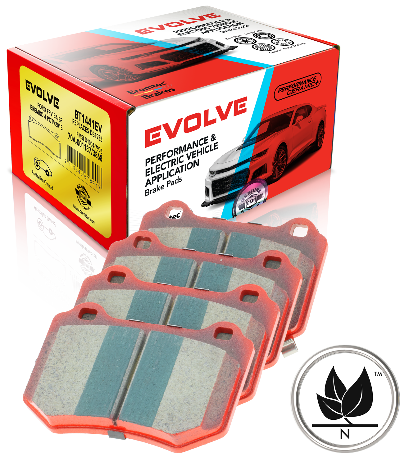 Bremtec Evolve Performance + Brake Pad Set BT1411EV550 - 370Z NON-AKEBONO