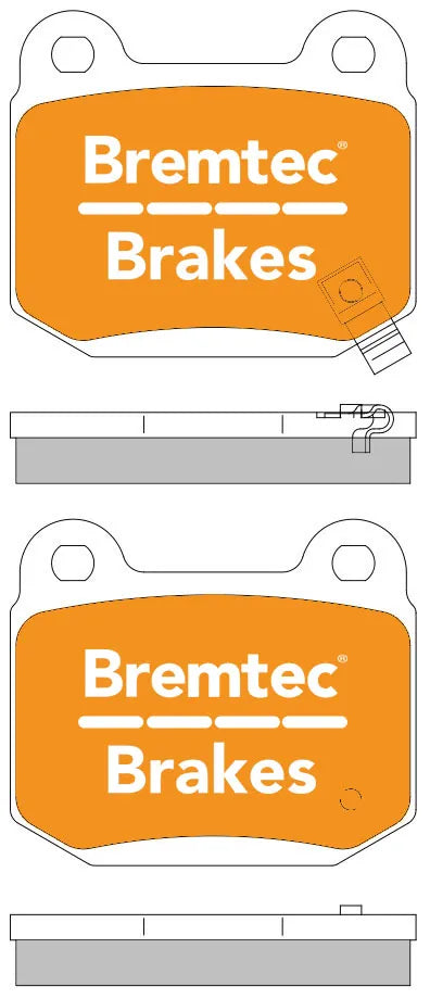 Bremtec Evolve Hybrid-Carbon Front Brake Pads - 350Z Brembo - BT1371EV550