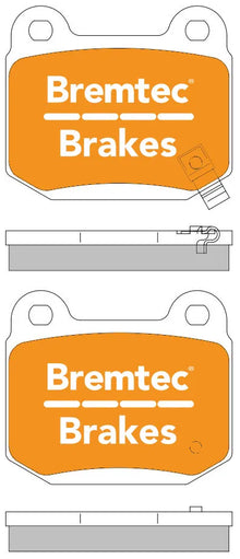 Bremtec Evolve Hybrid-Carbon Front Brake Pads - 350Z Brembo - BT1371EV550