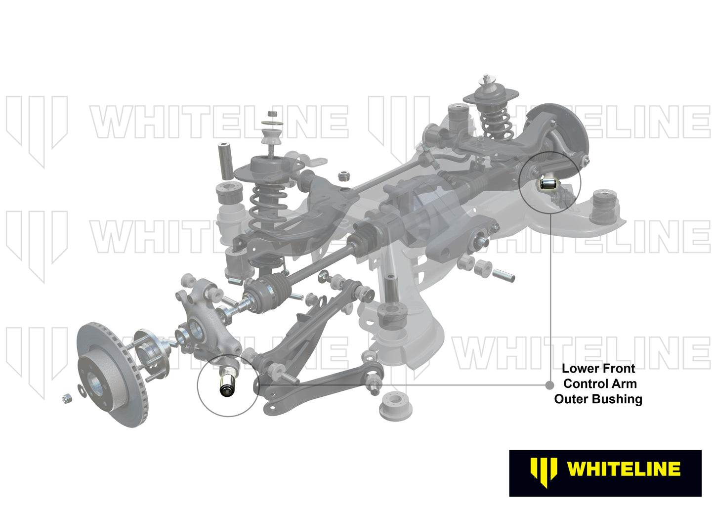 Whiteline Performance Rear Axle Control Arm Lower Front - Outer Bushing Kit W62999 - 350Z / 370Z